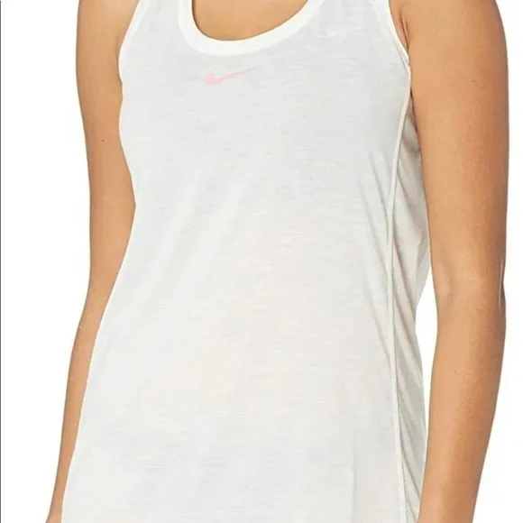 Nike WHITE Confetti Cover-up Racerback Dress S cottage chic boho mini dress - Picture 2 of 3